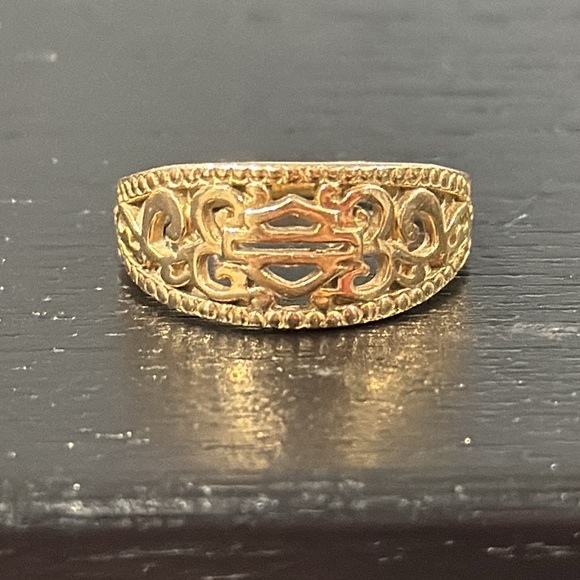 Harley-Davidson Vintage 10K Gold Ring - Size 7 - Picture 2 of 9